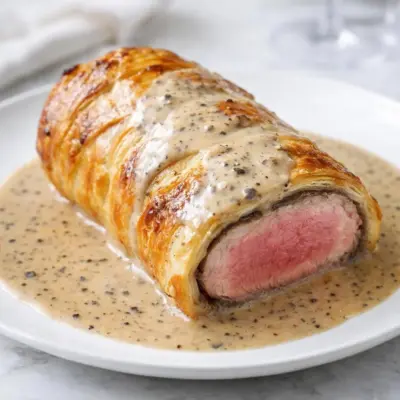Filet de bœuf feuilleté à la crème de truffe