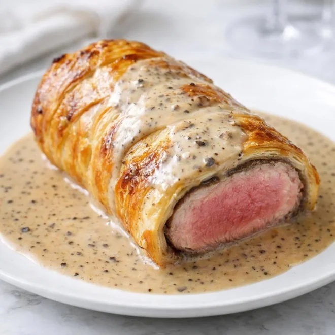 Filet de bœuf feuilleté à la crème de truffe