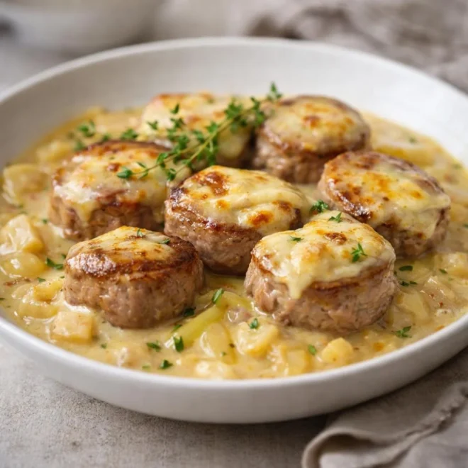 Filet mignon au reblochon fondant : recette mijotée