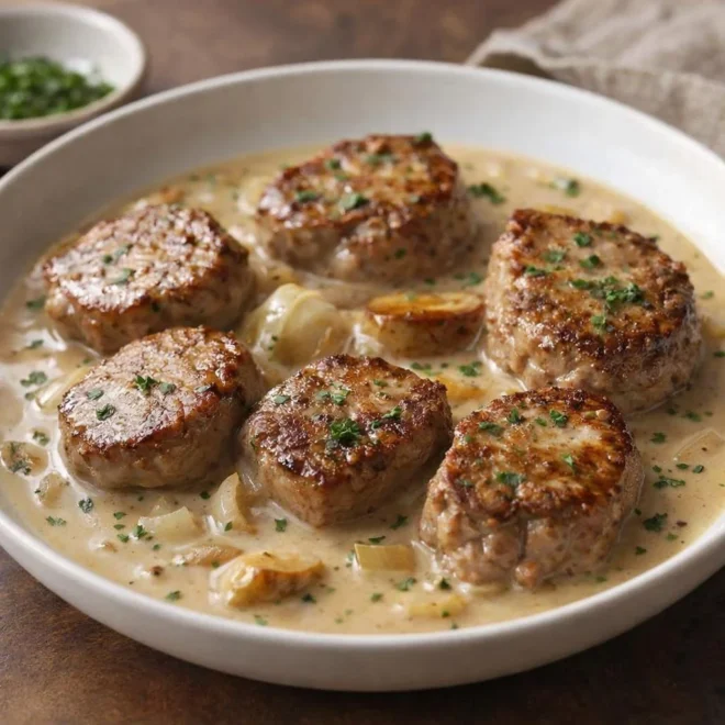 Filet mignon de porc à la sauce crémeuse : facile