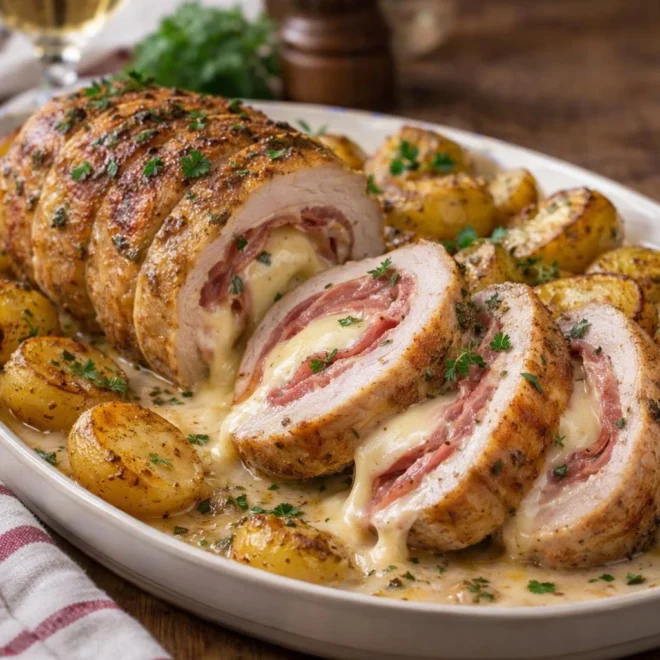 Filet mignon farci reblochon jambon cru au four