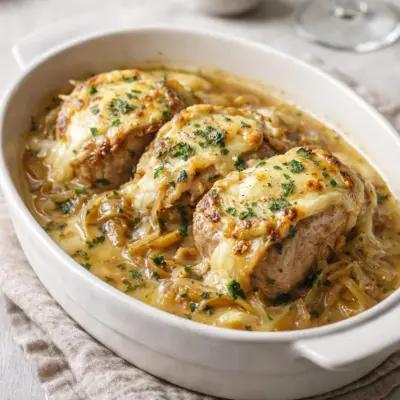 Filet mignon aux oignons confits et reblochon