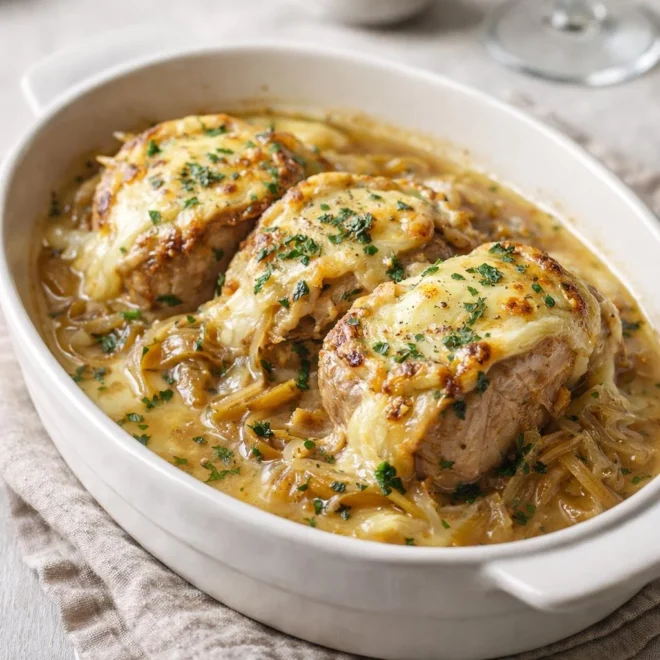 Filet mignon aux oignons confits et reblochon