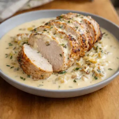 Filet mignon de porc sauce reblochon, crémeuse