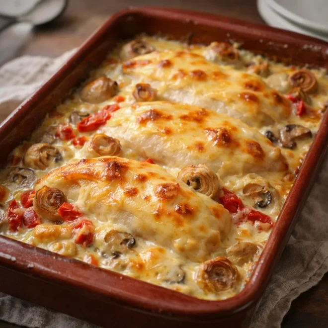 Filets de dinde au gouda gratinés au four
