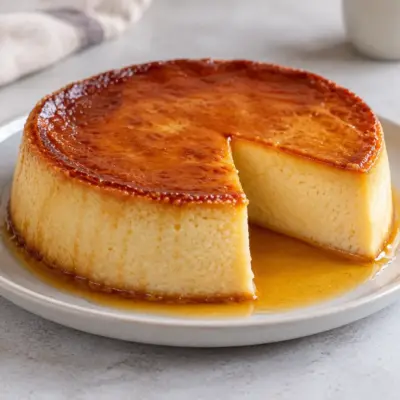 Flan pâtissier sans pâte : vanille et caramel