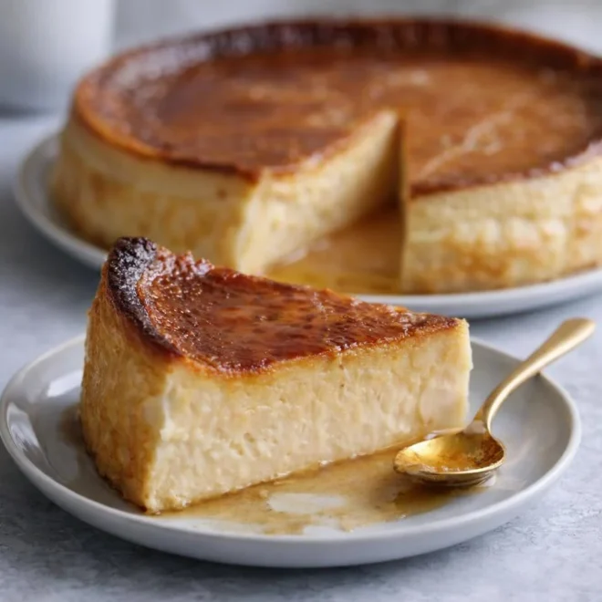 Flan pâtissier sans pâte à la vanille fondant