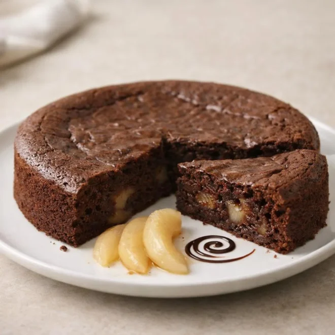 Fondant léger aux poires et chocolat moelleux