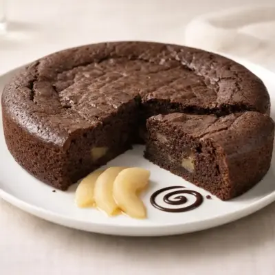 Fondant léger aux poires et chocolat : cœur moelleux