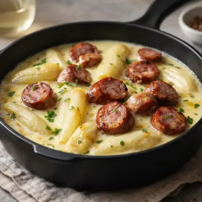Fondue d’endives aux saucisses fumées : miel & crème