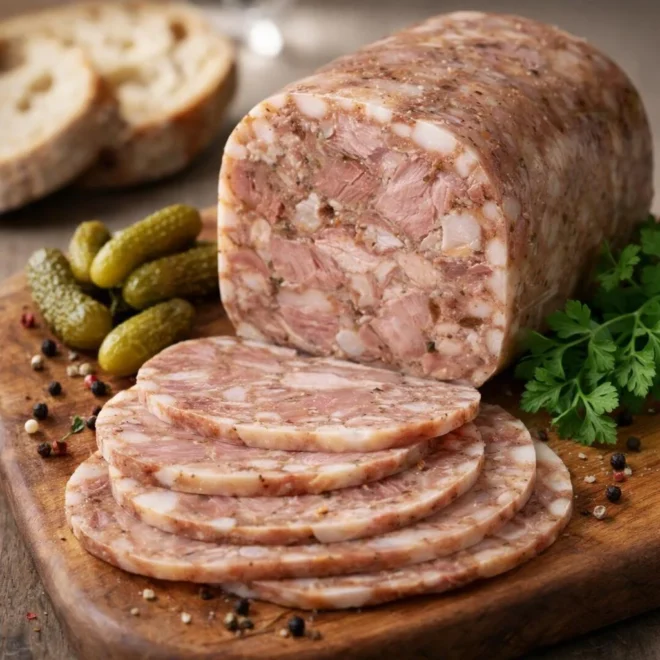 Fromage de tête de porc fermier : recette en gelée