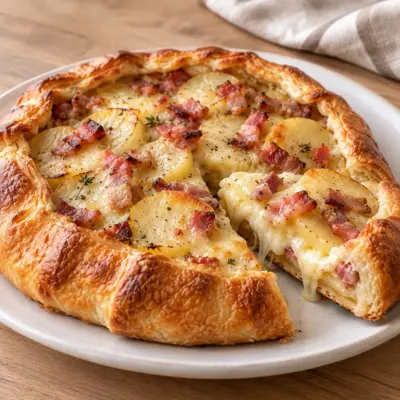 Galette rustique : pommes de terre et lardons