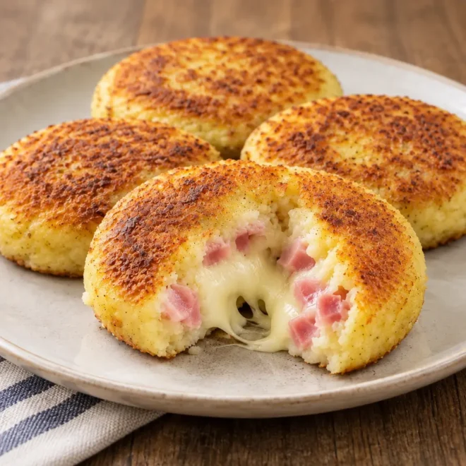 Galettes pommes de terre jambon fromage faciles