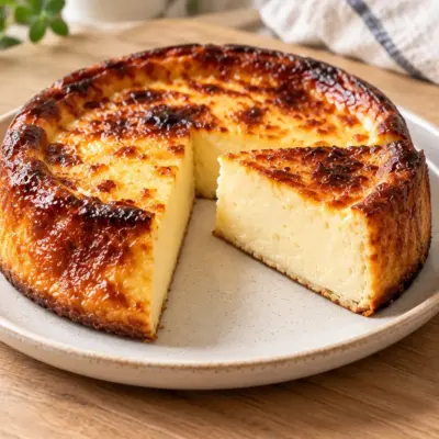 Gâteau au fromage basque facile et fondant