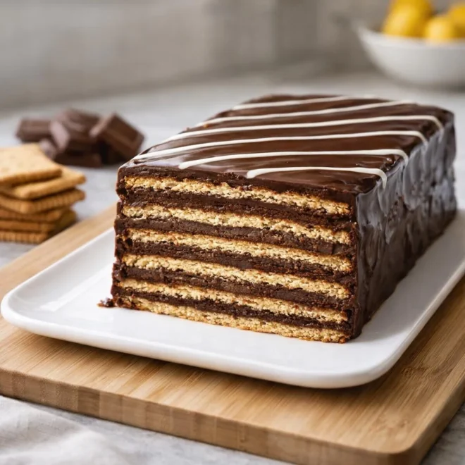Recette gâteau aux petits-beurres et chocolat sans cuisson
