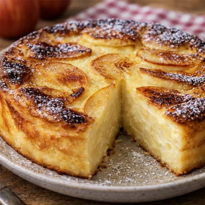 Recette flan aux pommes moelleux léger (gâteau)