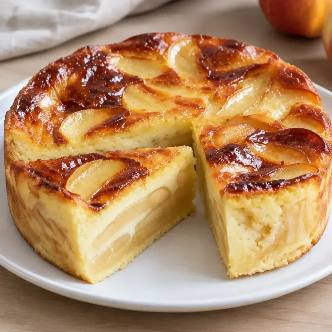 Gâteau invisible aux pommes facile et fondant