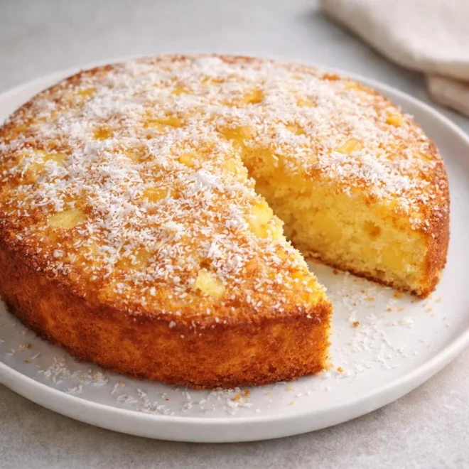 Recette gâteau moelleux ananas coco facile