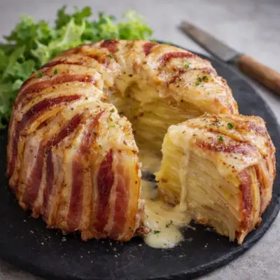 Gâteau de pommes de terre au reblochon : couronne fondante