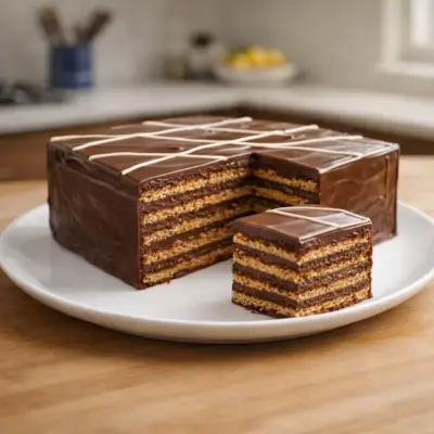Gâteau sans cuisson aux petits-beurres et chocolat au lait