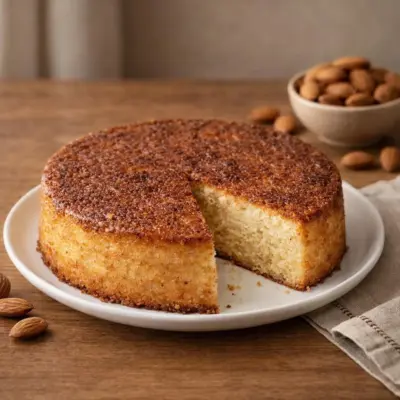 Gâteau au yaourt et amande sans œufs : moelleux facile