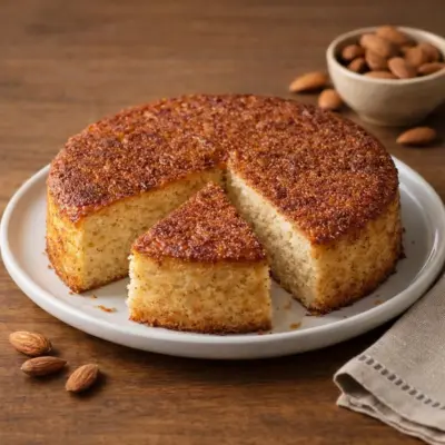 Gâteau au yaourt et amande sans œufs moelleux