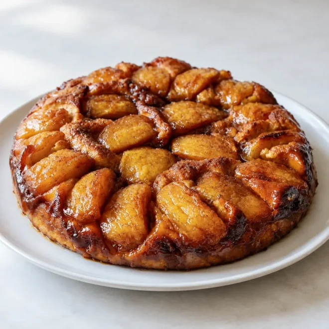 Gâteau au yaourt aux pommes caramélisées, moelleux à cœur