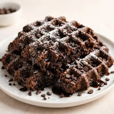 Gaufres brownie : crousti-fondant au chocolat