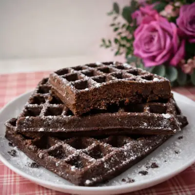 Recette gaufres au chocolat noir façon Mardi Gras