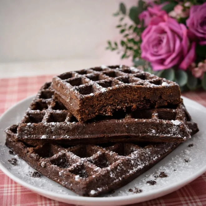 Recette gaufres au chocolat noir façon Mardi Gras