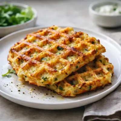 Gaufres à la courgette : recette salée croustillante
