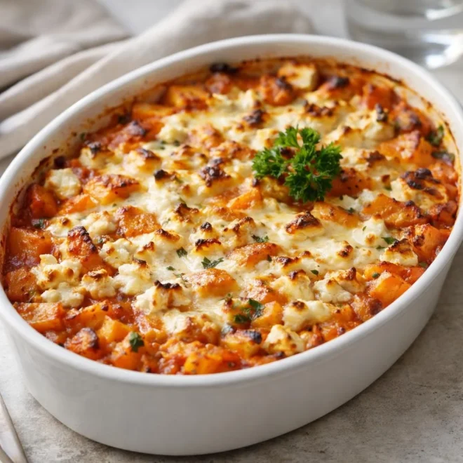 Gratin de butternut feta au four : recette facile