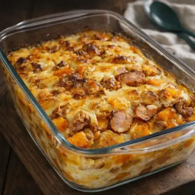 Gratin butternut et Morteau façon tartiflette