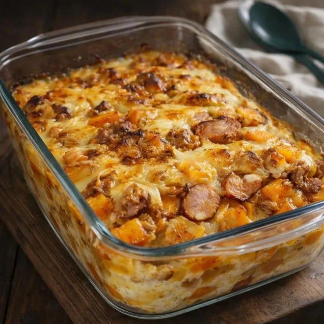 Gratin butternut et Morteau façon tartiflette