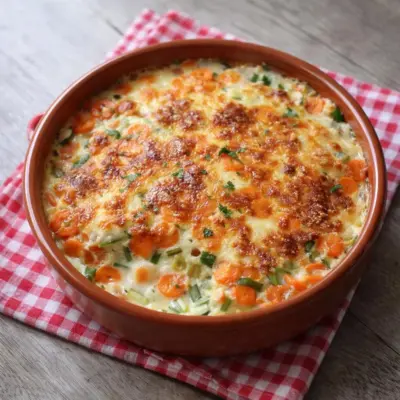 Gratin de carottes et poireaux au four