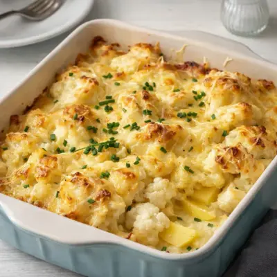 Gratin de chou-fleur et pommes de terre au fromage