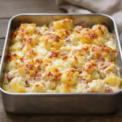 Gratin de chou-fleur et pommes de terre sans béchamel