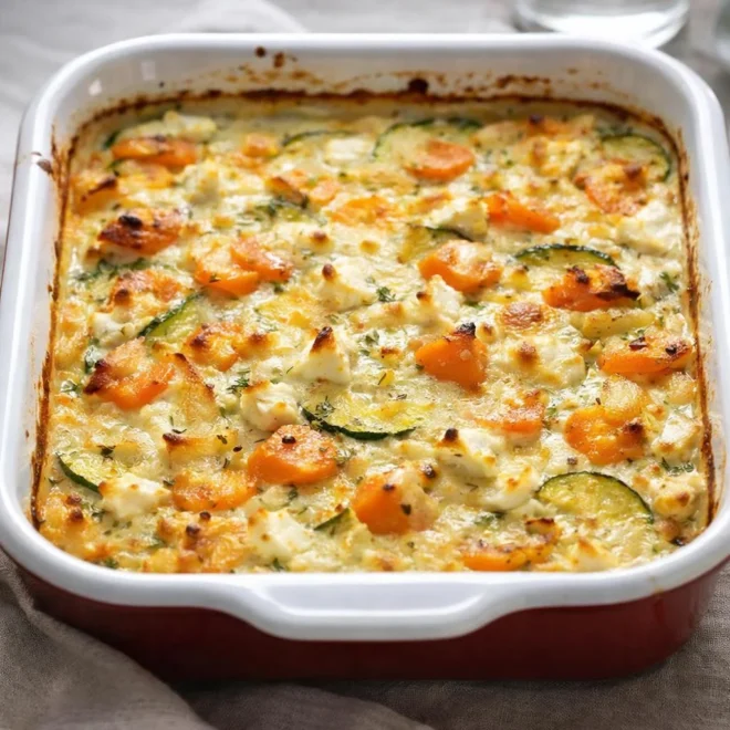 Gratin courgettes carottes chèvre au four : facile