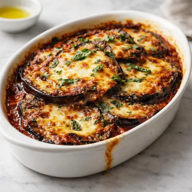 Recette gratin d’aubergines à l’italienne Parmigiana