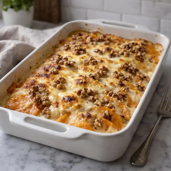 Gratin de butternut au reblochon et noix, l’automne fondant