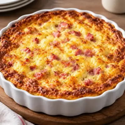 Gratin de chou-fleur au jambon facile