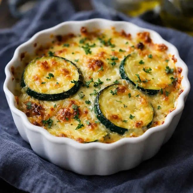 Recette gratin de courgettes crémeux, facile