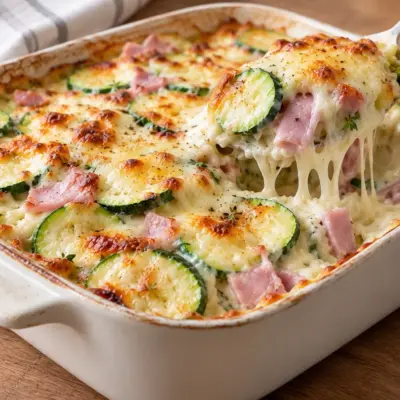 Gratin de courgettes facile au jambon