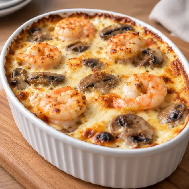 Gratin de crevettes : recette crémeuse facile