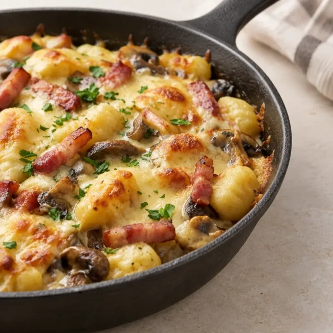 Gratin de gnocchis à la raclette facile