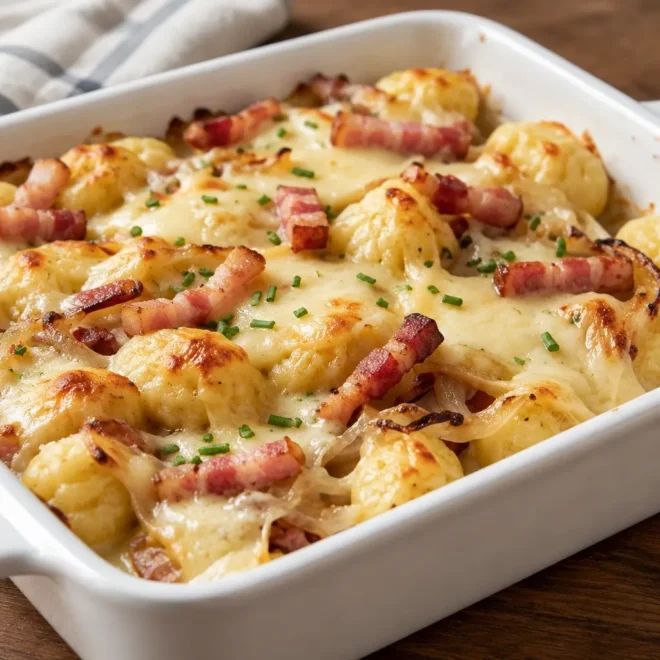 Gratin de gnocchis facile à la raclette