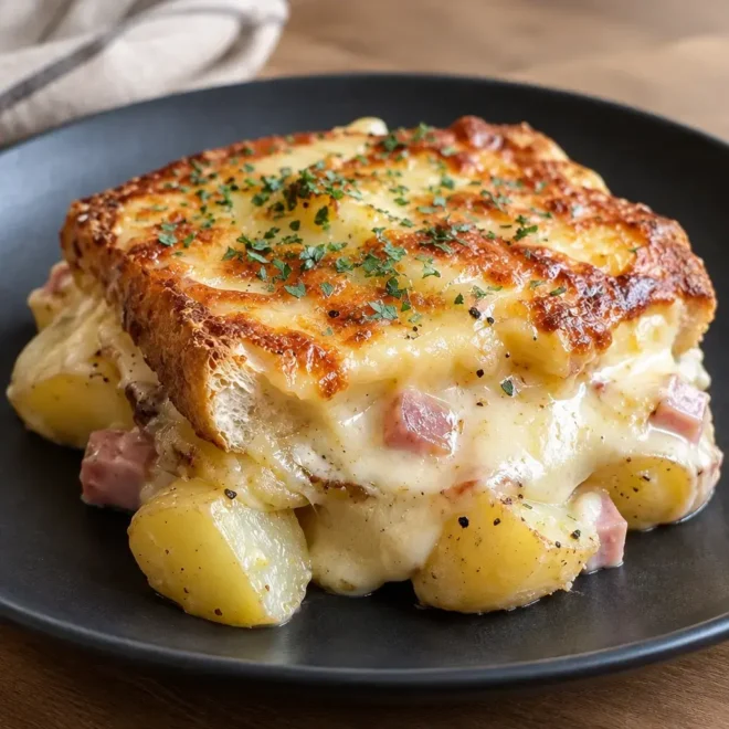 Gratin de pommes de terre facile au jambon