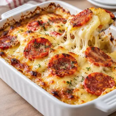 Gratin de pommes de terre au chorizo facile