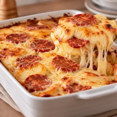 Gratin de pommes de terre au chorizo facile