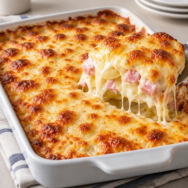 Gratin de pommes de terre facile au jambon